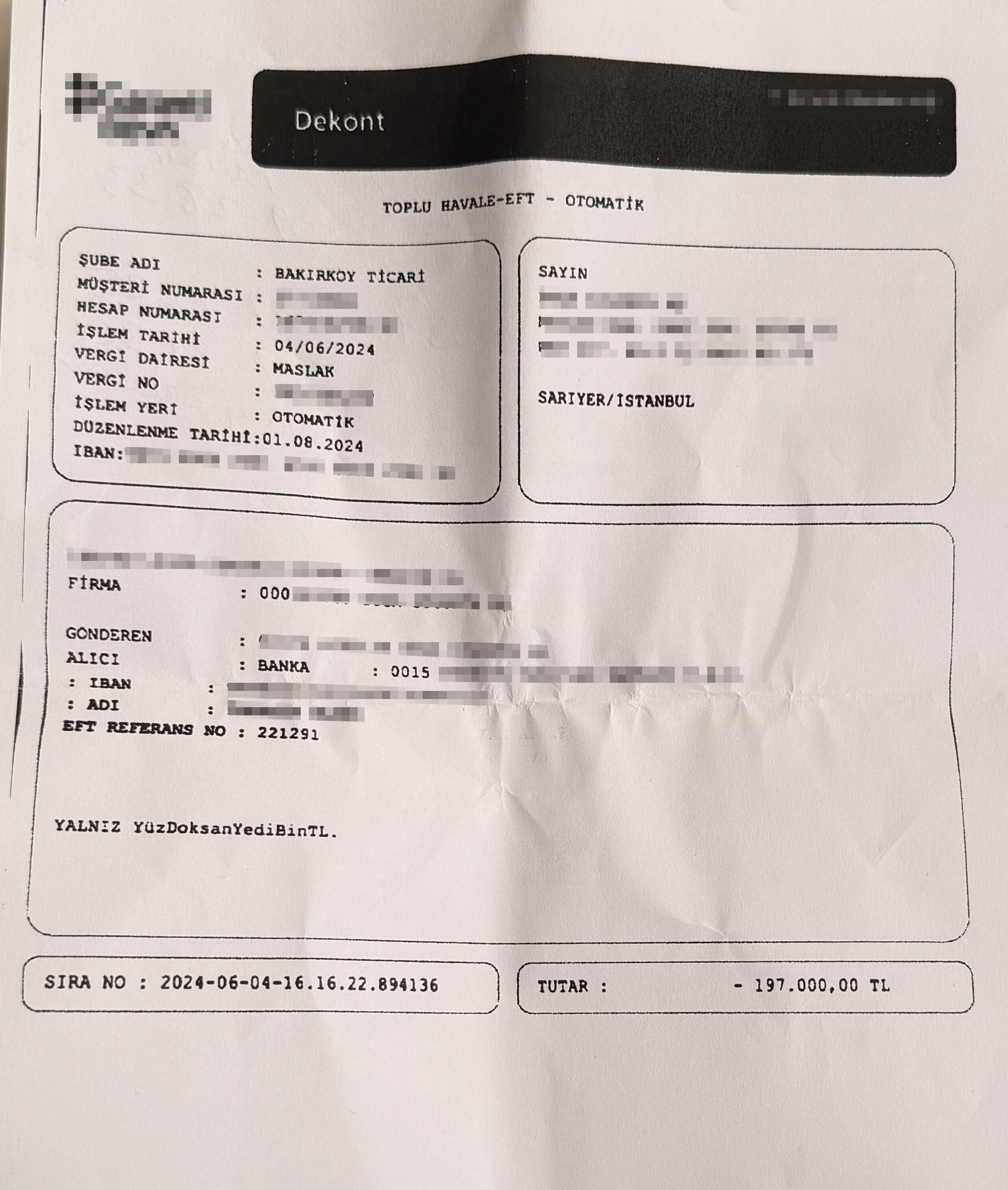 197 B I N L I R A L I K S I G O R T A T A Z M I N A T I N I O D E 1183094 351426