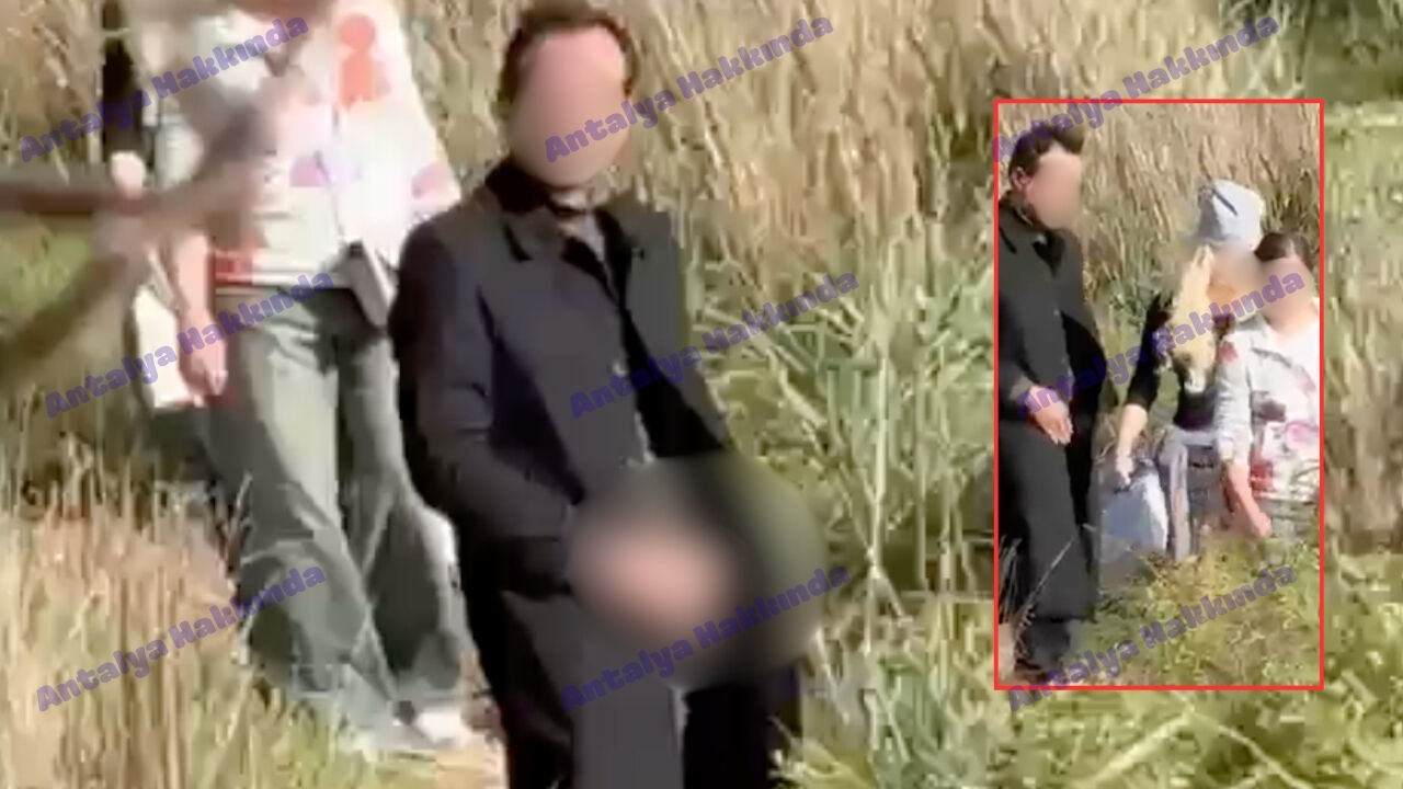 Antalya’da halka açık alanda mastürbasyon yaptı! İşte o anlar