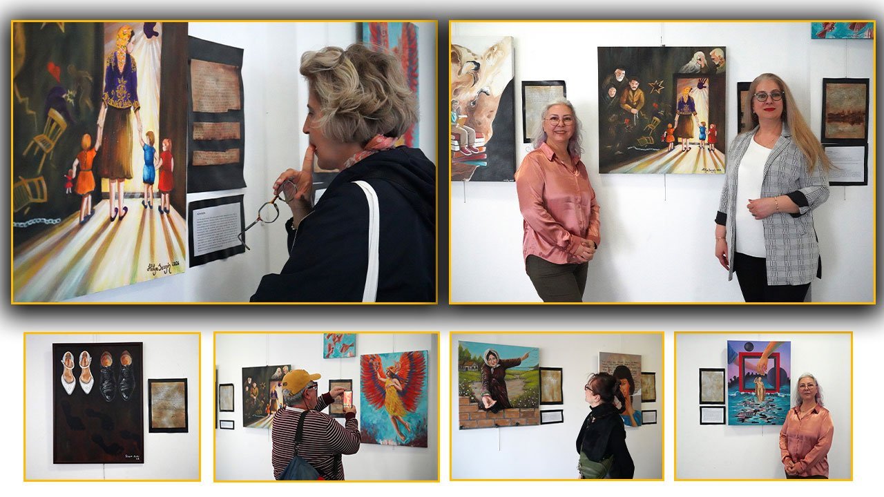 Antalya'da kadınların yazdığı mektuplar tuvalle buluştu