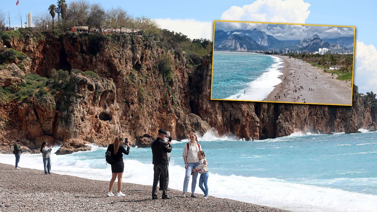 Antalya’da yağışın yerini, güneşli hava aldı