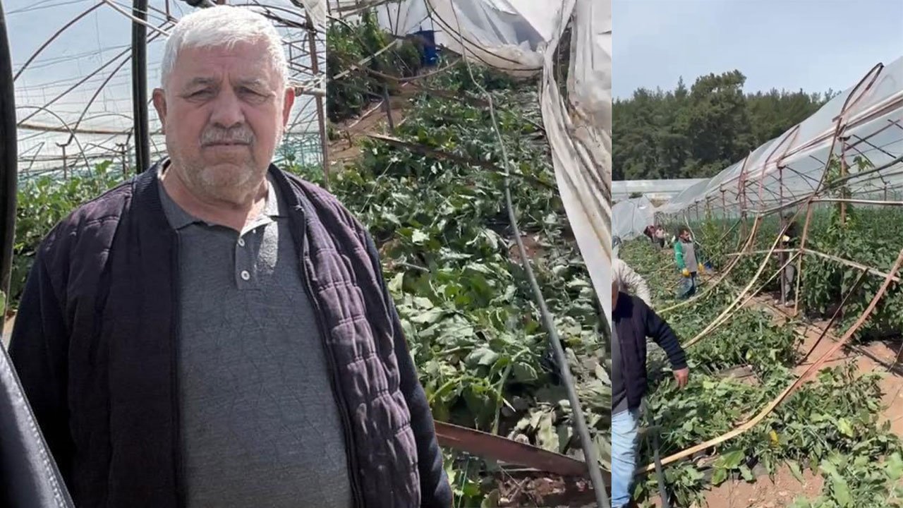 Antalya'da hortum dehşeti: Seralar yerle bir oldu!