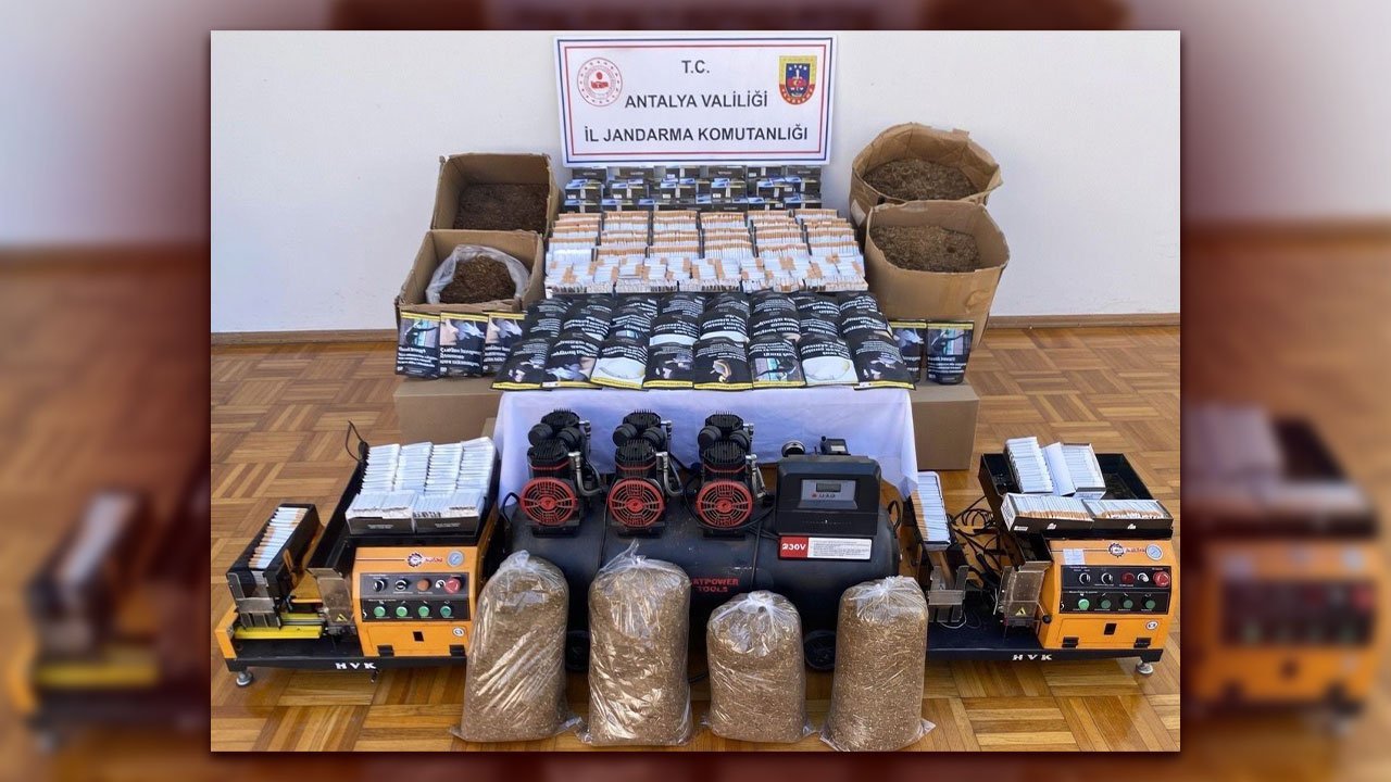 Antalya’da kaçak tütün operasyonu: Binlerce ürün ele geçirildi