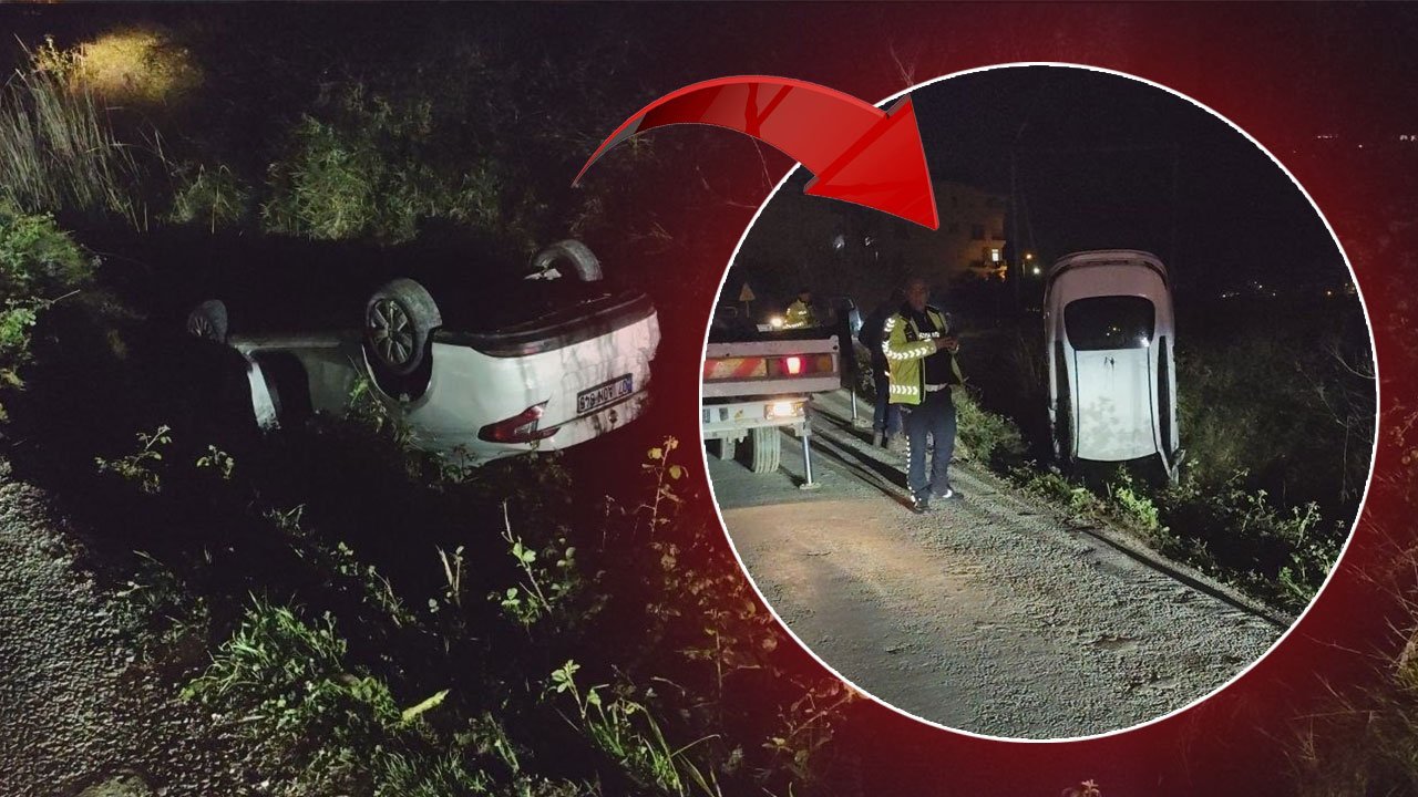 Antalya'da kiralık otomobil sulama kanalına uçtu!