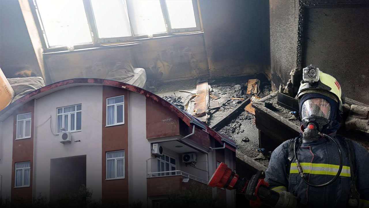 Antalya'da lojmanda korkutan yangın!