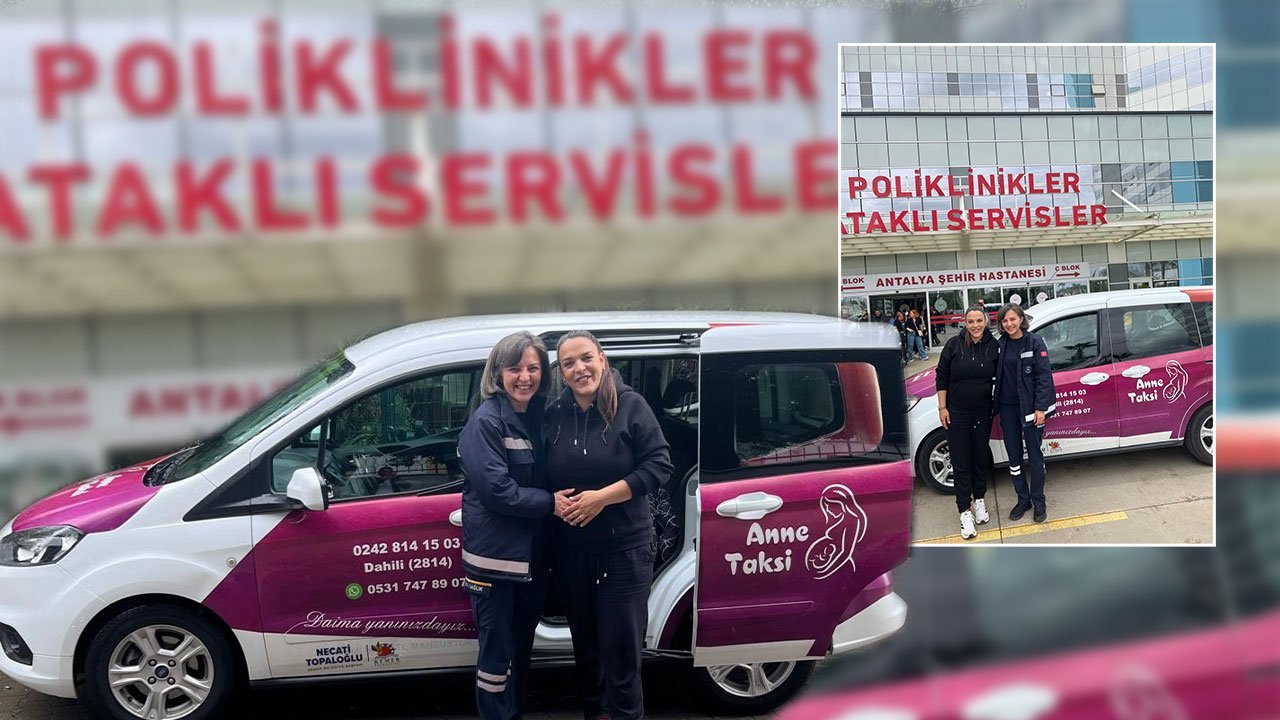 Antalya'nın Kemer ilçesinde 'Anne Taksi' hizmete başladı
