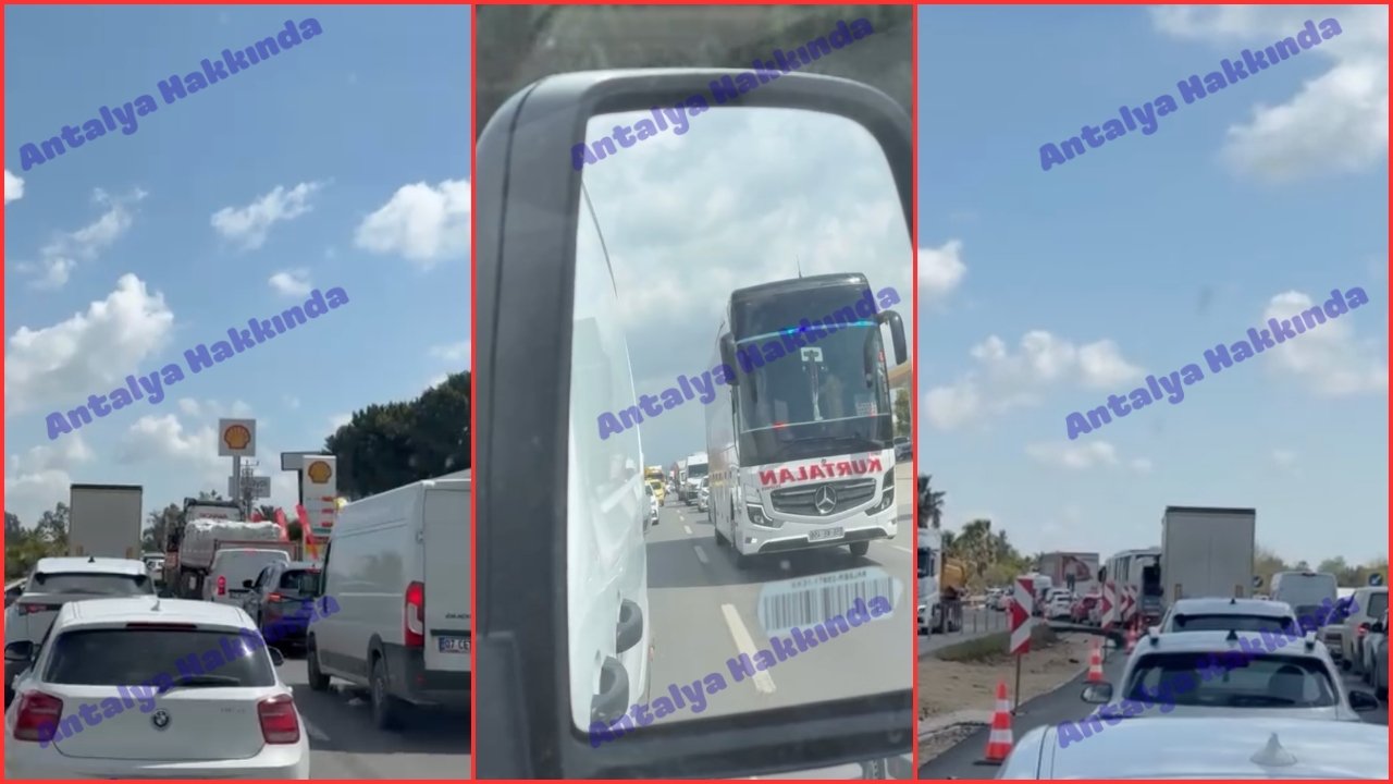 Antalya’da bitmeyen trafik çilesi: Yol çalışması yolu kilitledi!