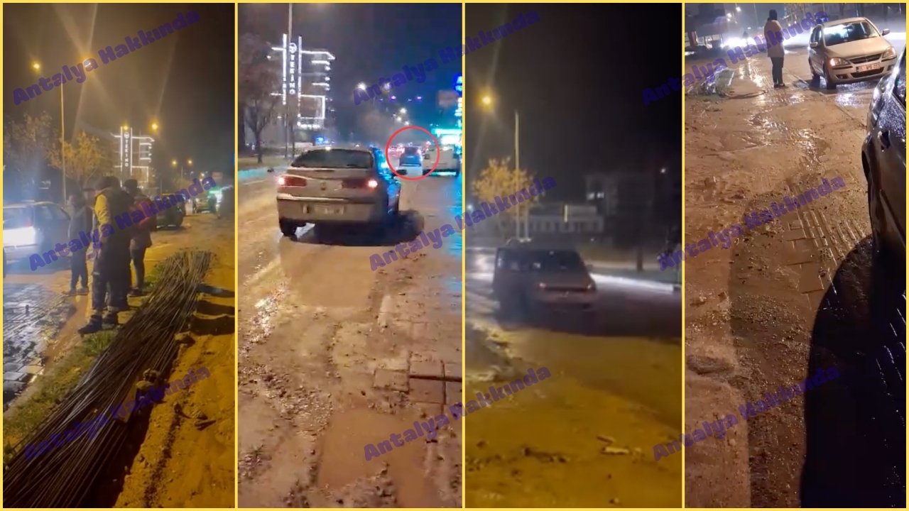 Antalya'da aynı noktada 5 aracın lastiği patladı!