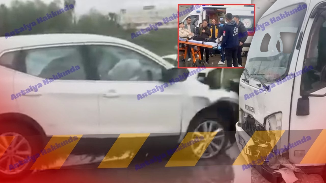 Antalya'da kamyonet ile otomobil kafa kafaya girdi!