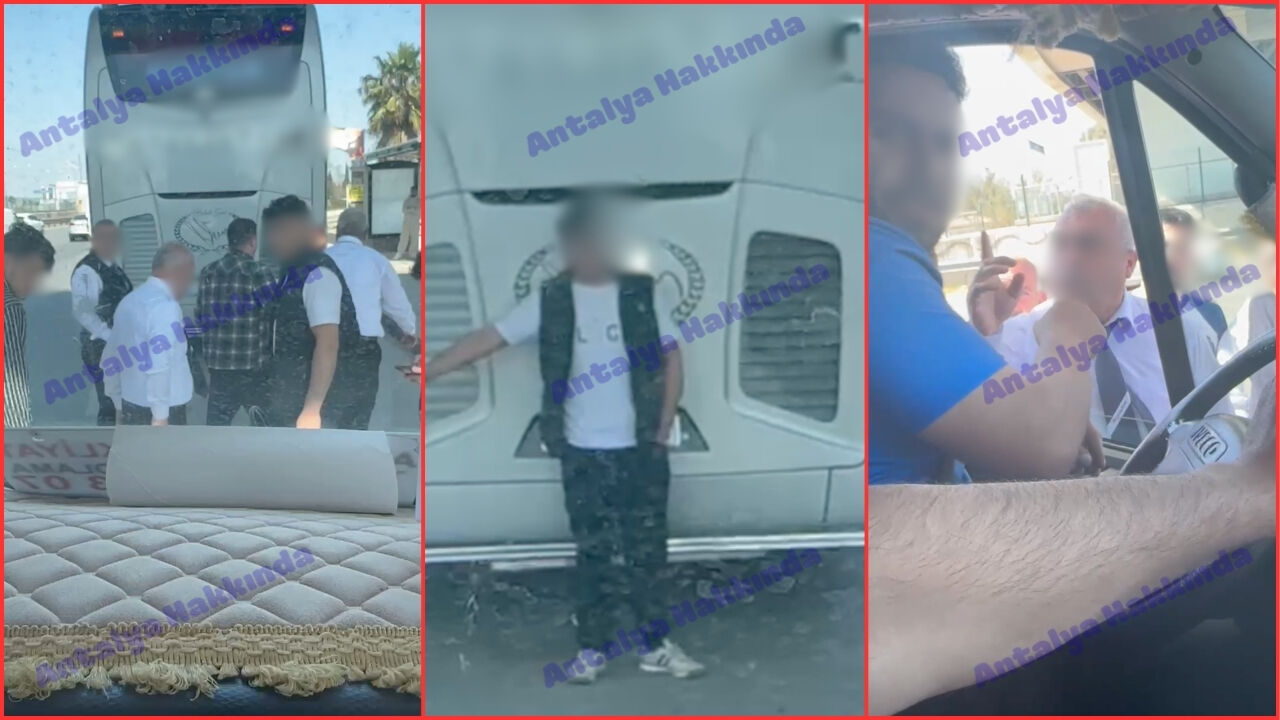 Antalya'da yol ve sinyal verme tartışmasında gergin dakikalar! O anlar kamerada