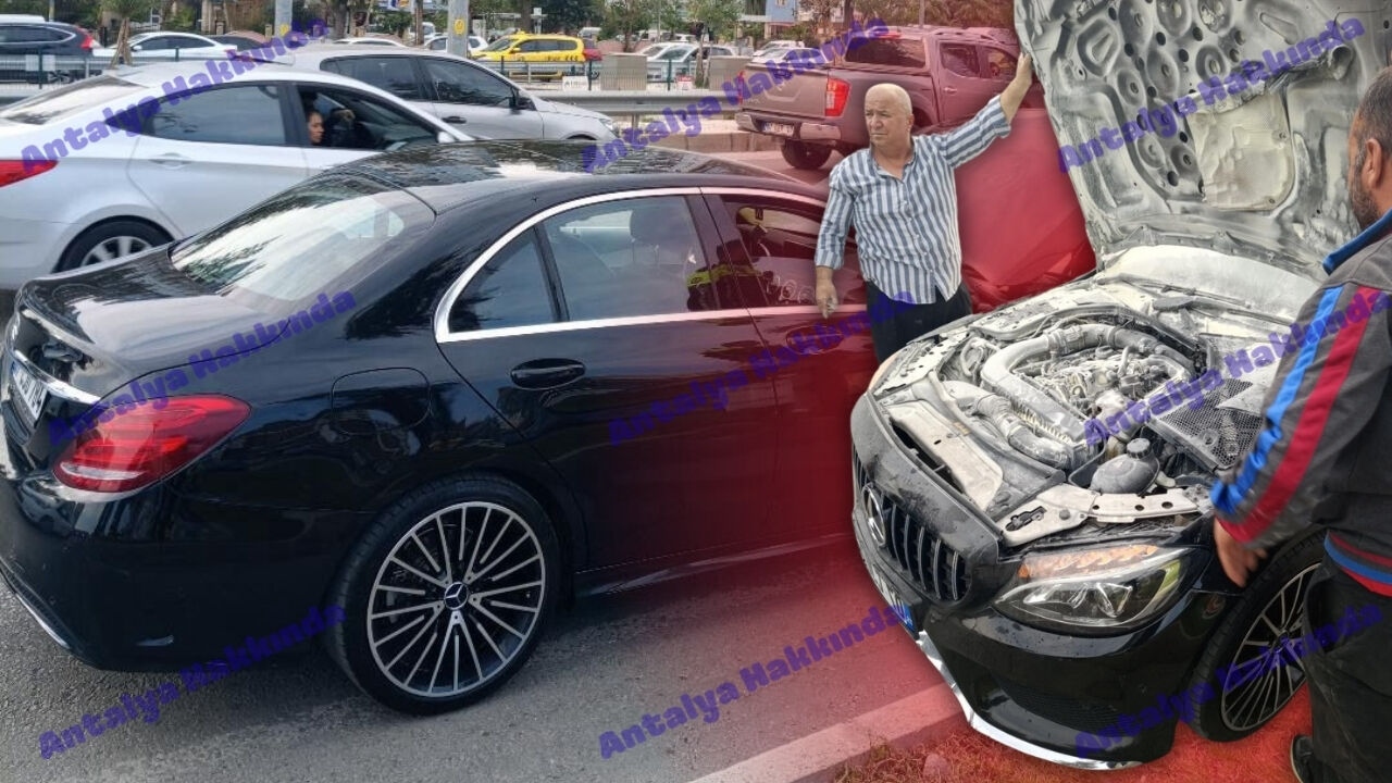 Antalya'da yeni alındığı öne sürülen lüks otomobil yandı!