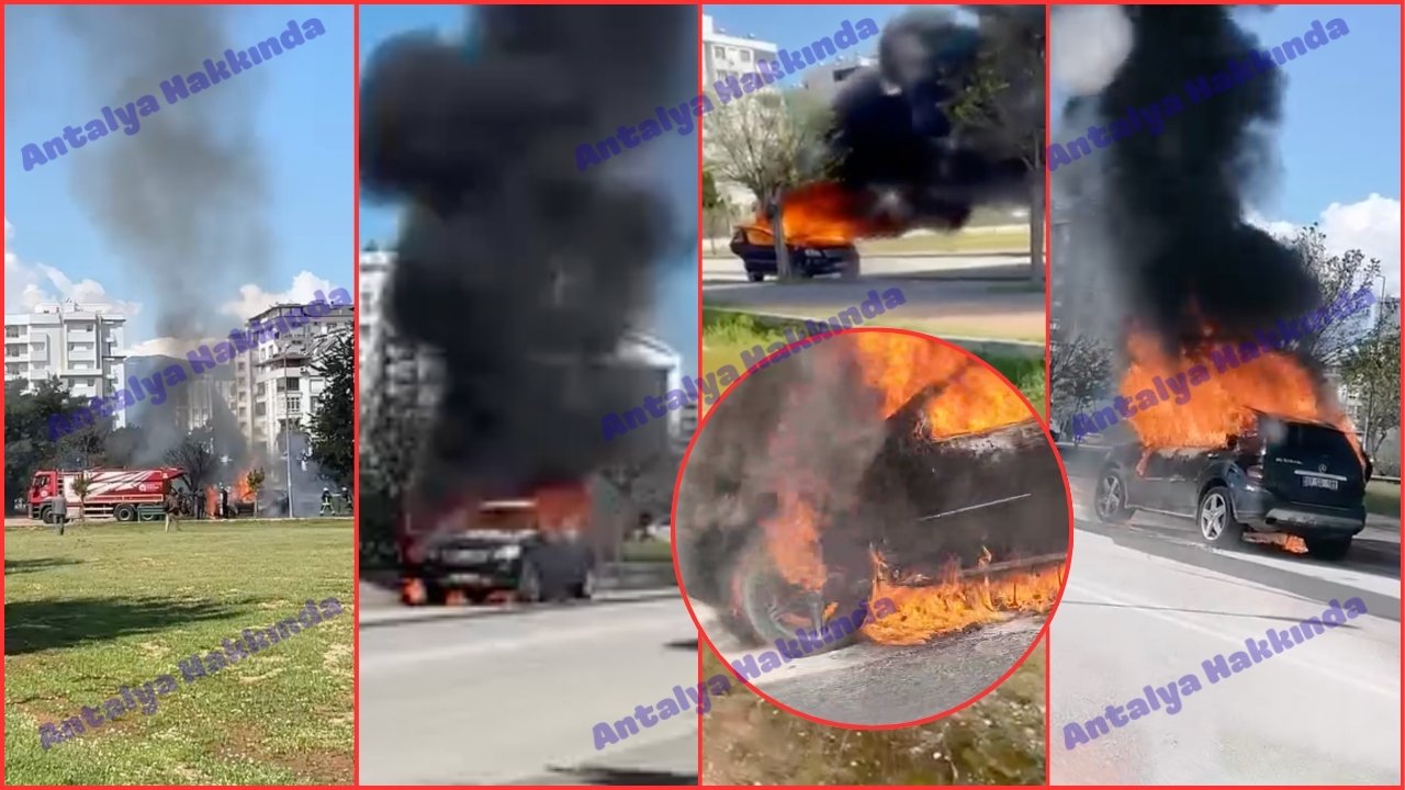 Antalya'da lüks araç alev topuna döndü!