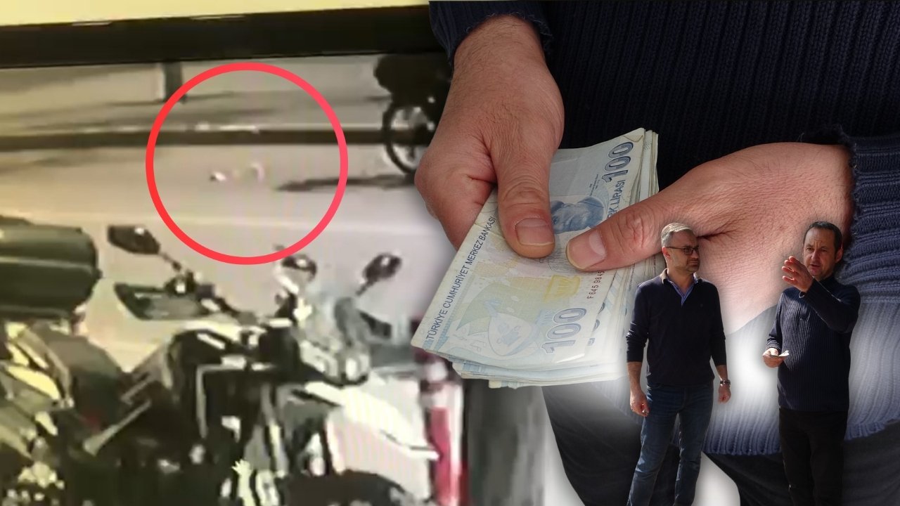 Isparta'da yola saçılan paraları toplayan esnaf sahibini bekliyor