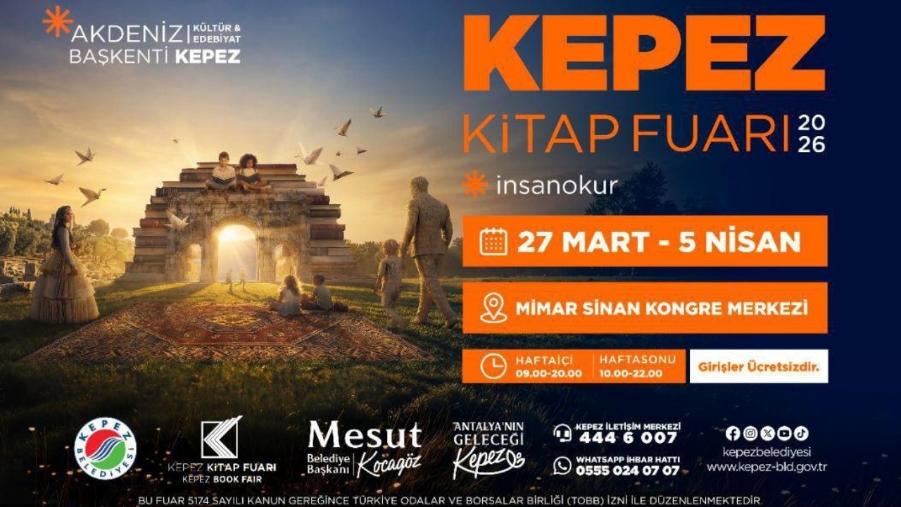 Kepez Kitap Fuarı'nda okurlar ünlü yazarlar ile buluşacak!