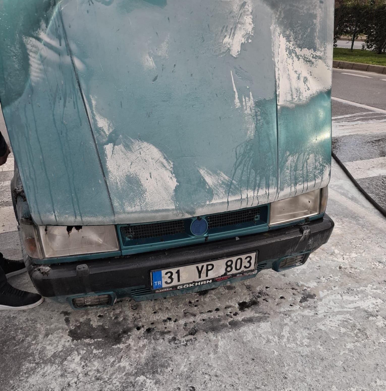 Alanya Seyir Halindeki Otomobil Yandi.2