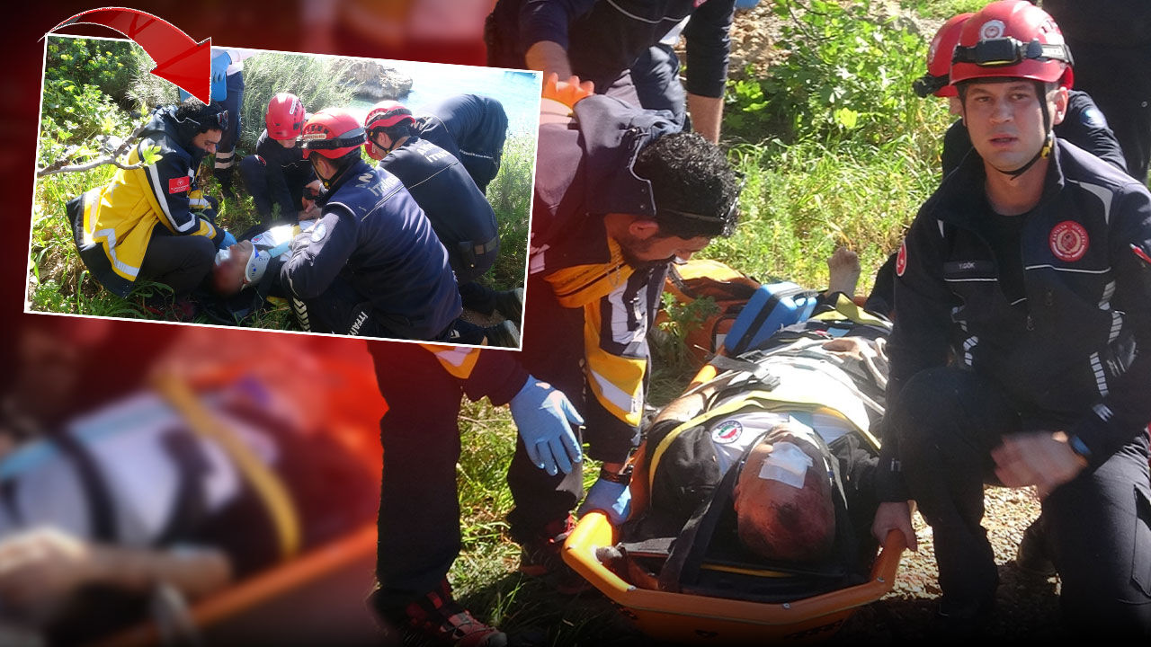 Antalya'da korku dolu anlar: 41 yaşındaki adam falezlerden düştü