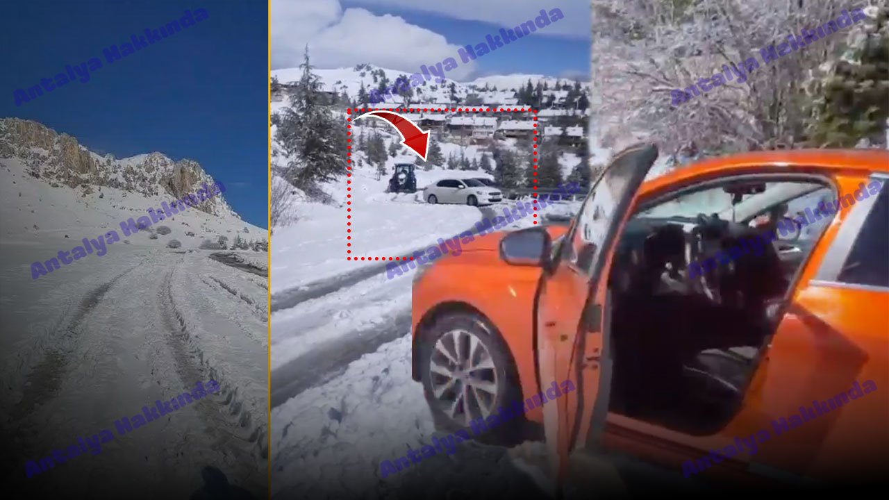 Antalya'da kar esareti: Saklıkent’te araçlar yolda kaldı!