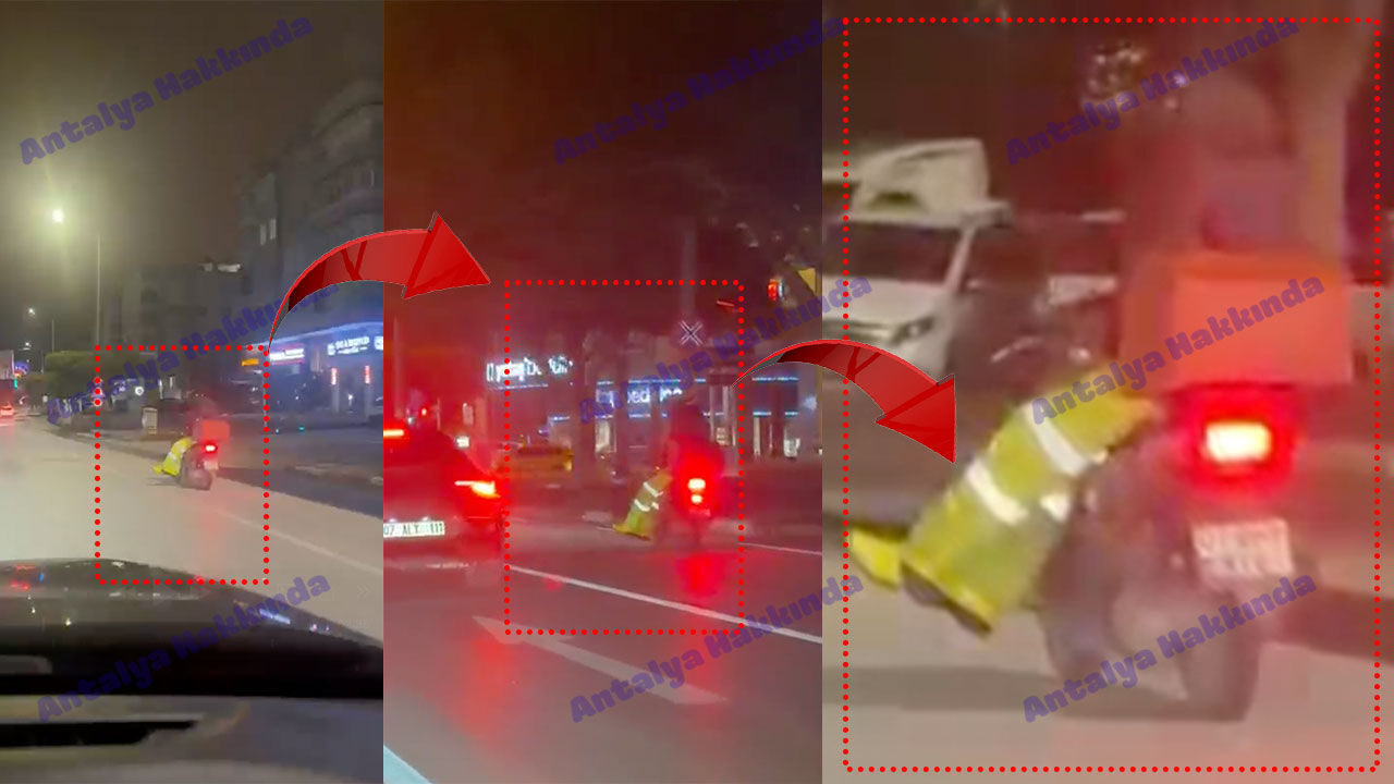 Antalya’da trafikte tehlikeli yolculuk kamerada!