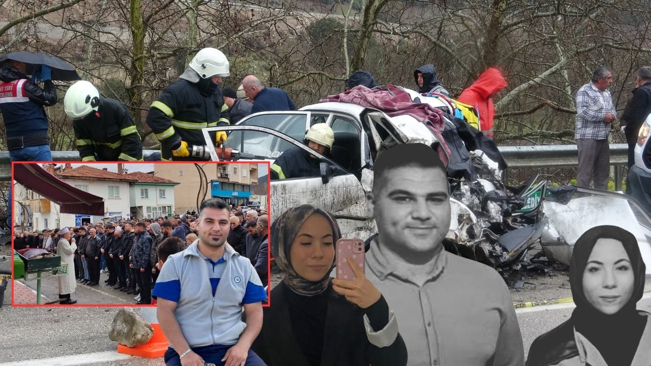 Antalya yolunda feci kazada can veren çift yan yana defnedildi