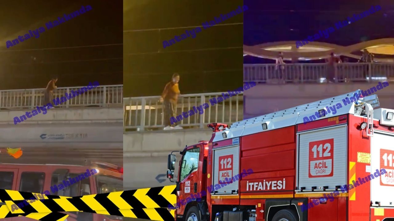 Antalya'da köprüden atladı! O kadın hastaneye kaldırıldı