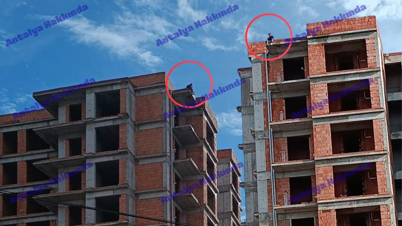 Antalya'da bir şahıs 9'uncu katta intihara kalkıştı!