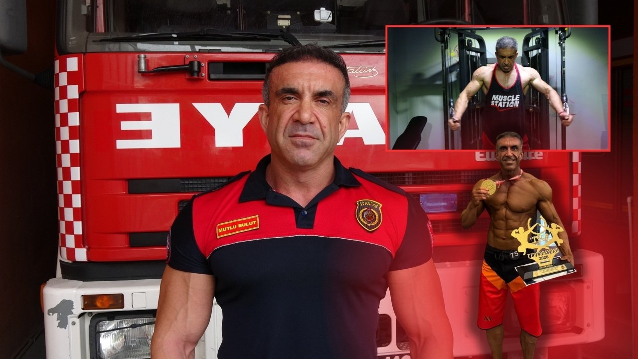 Burdur'da vücut geliştirmeci itfaiye eri Türkiye şampiyonu oldu!