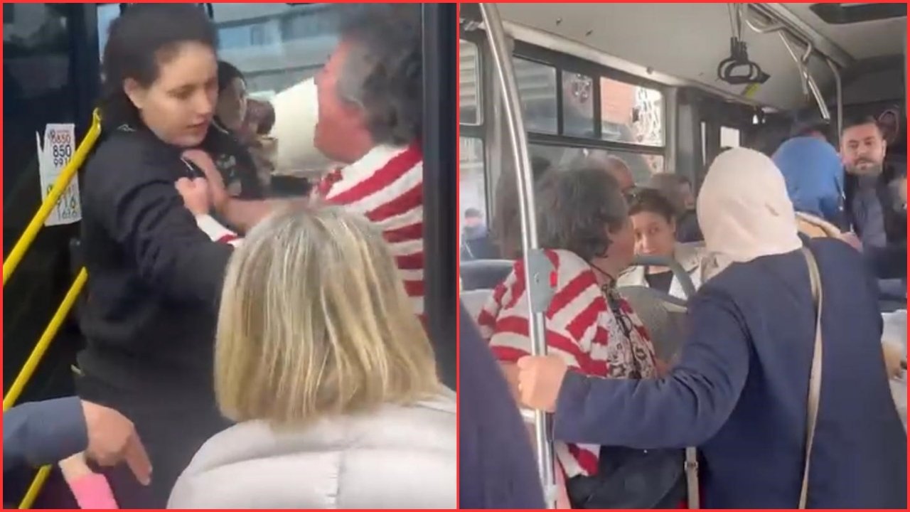 Yer kavgasında şoförün kolunu ısırdı!