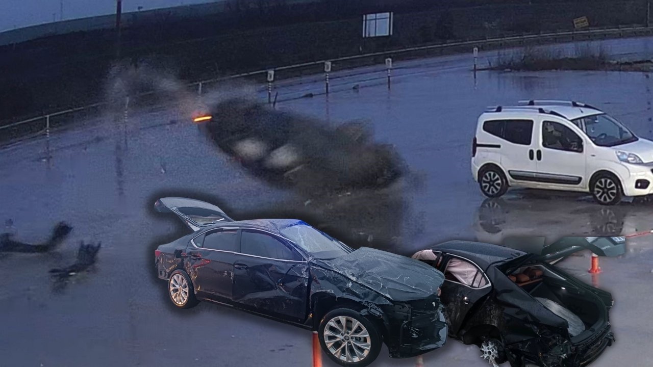 Otomobil 60 metre boyunca takla attı! İşte o anları