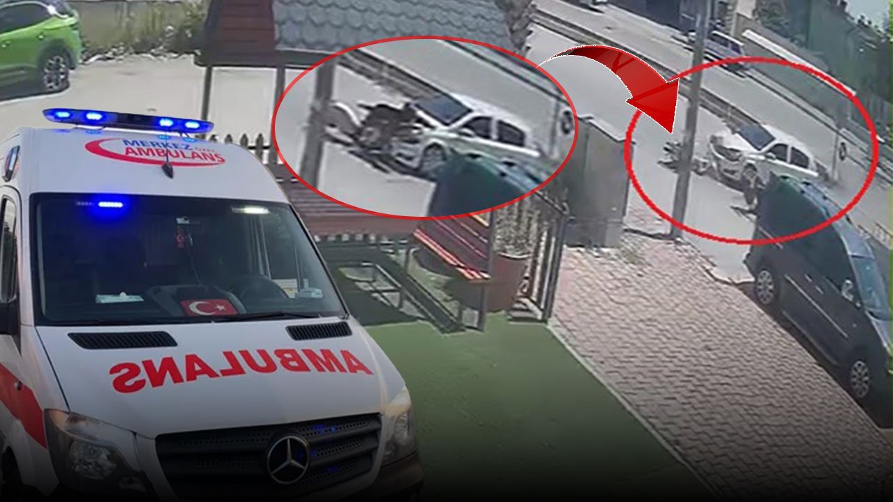 Antalya'da feci kazada motosiklet sürücüsü yaralandı: O anlar kamerada!