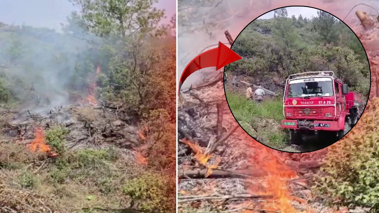 Antalya'da ormanlık alanda korkutan yangın!