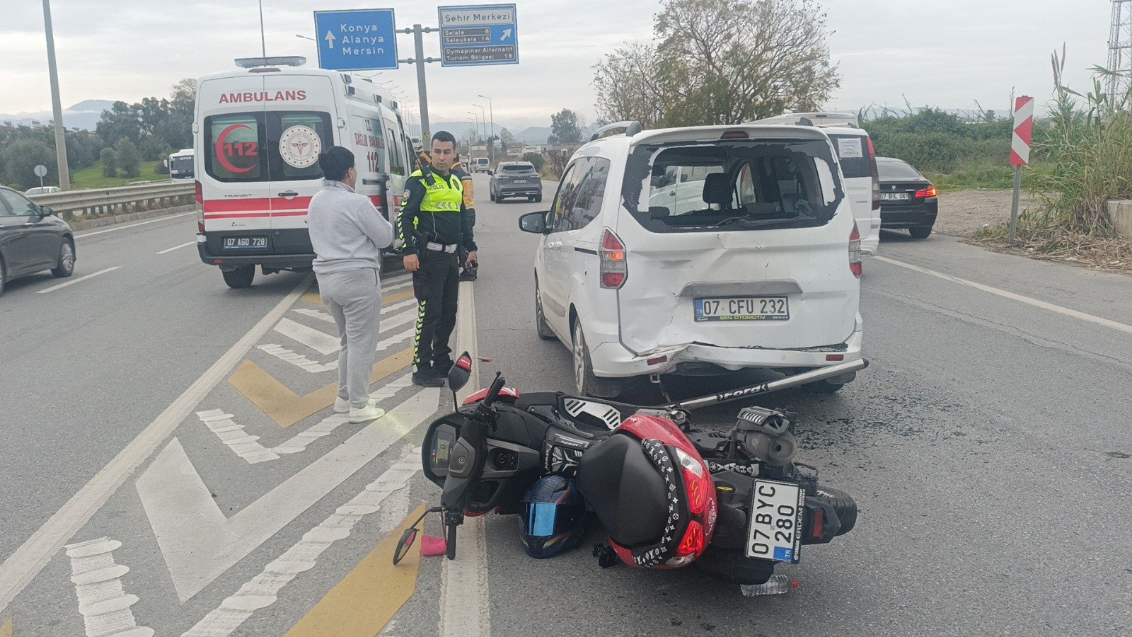 Manavgat Antalya Kaza Motosiklet Yarali1