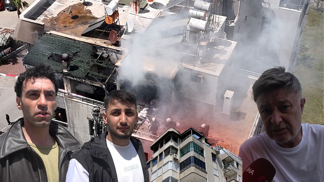 Antalya'da teras yangınında faciadan dönüldü: Apartman sakinlerini kuryeler uyardı!