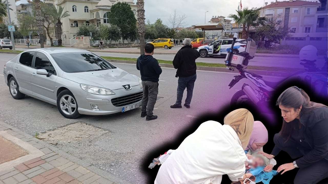Antalya'da korkutan anlar! Yola fırlayan çocuğa otomobil çarptı