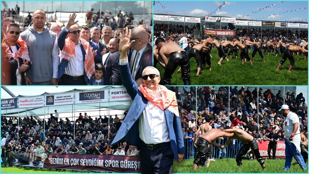 Antalya'da er meydanında güreş müsabakaları tamamlandı!