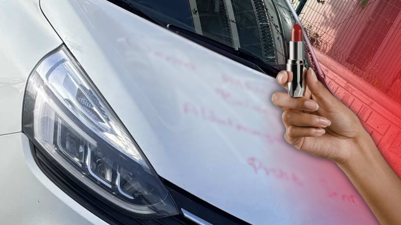 Antalya’da araç kaputuna yazılan sözler gündem oldu! "Aldatmaya devam et"