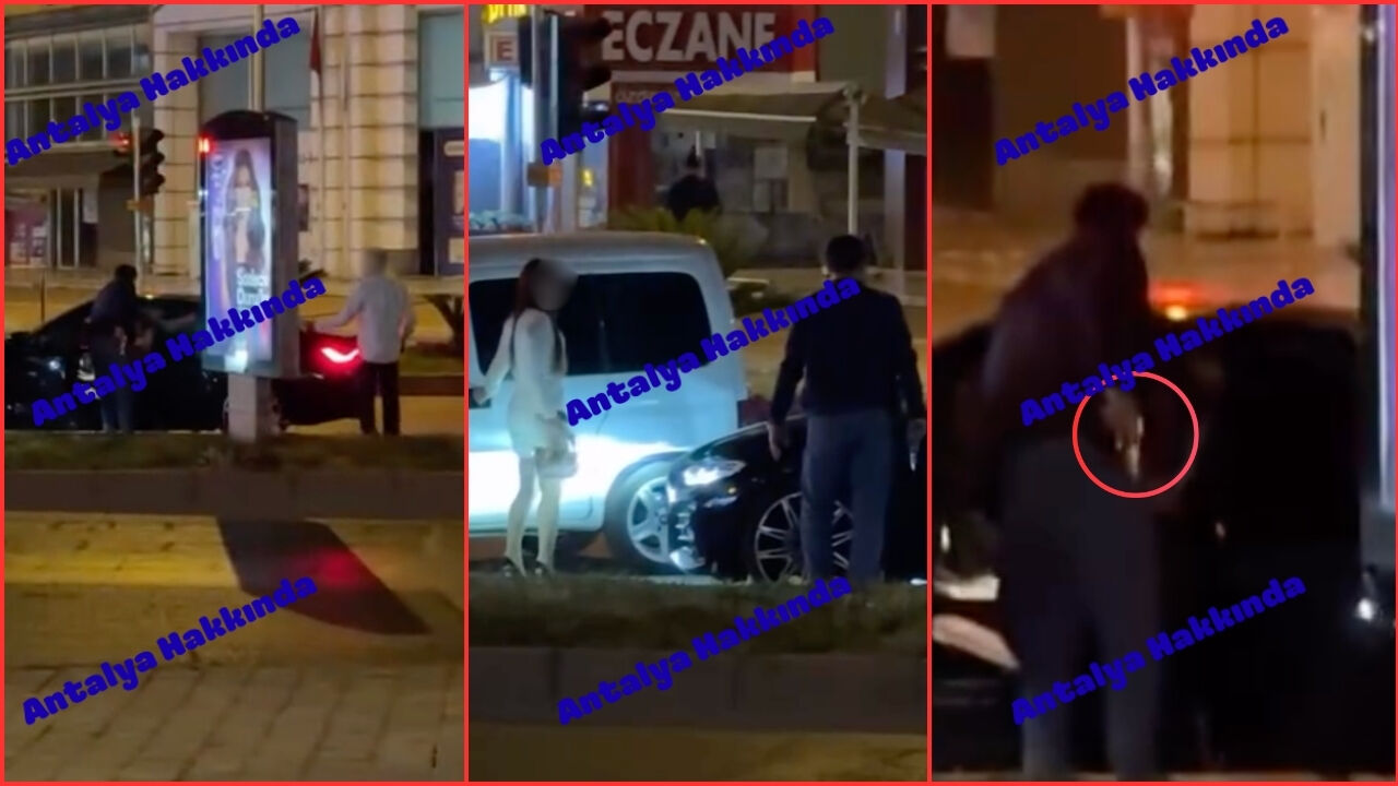 Antalya’da silah zoruyla kadınları arabasına aldı! O anlar kamerada