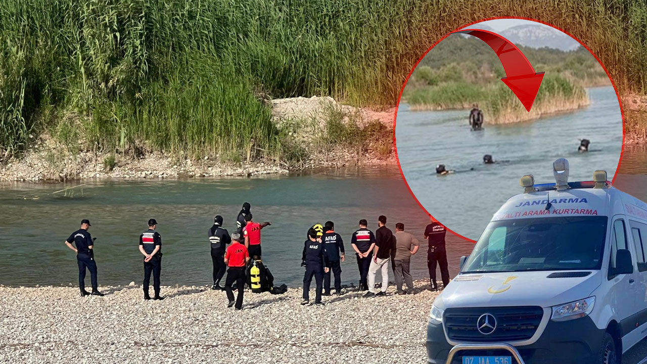 Antalya Aksu Çayı’nda akıntıya kapılan genç gözden kayboldu!