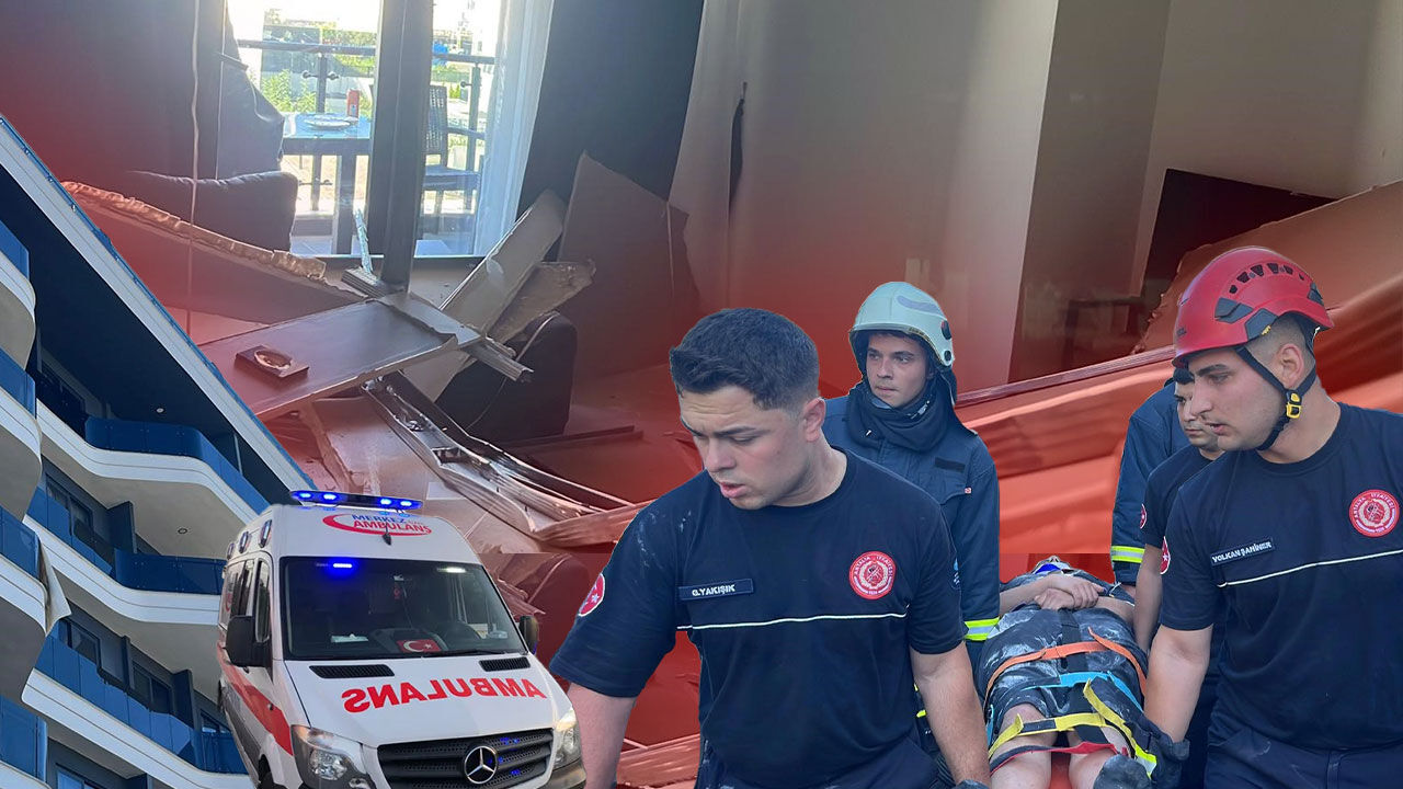 Antalya'da korkutan olay: Evin tavanı çöktü, 2 kişi yaralandı