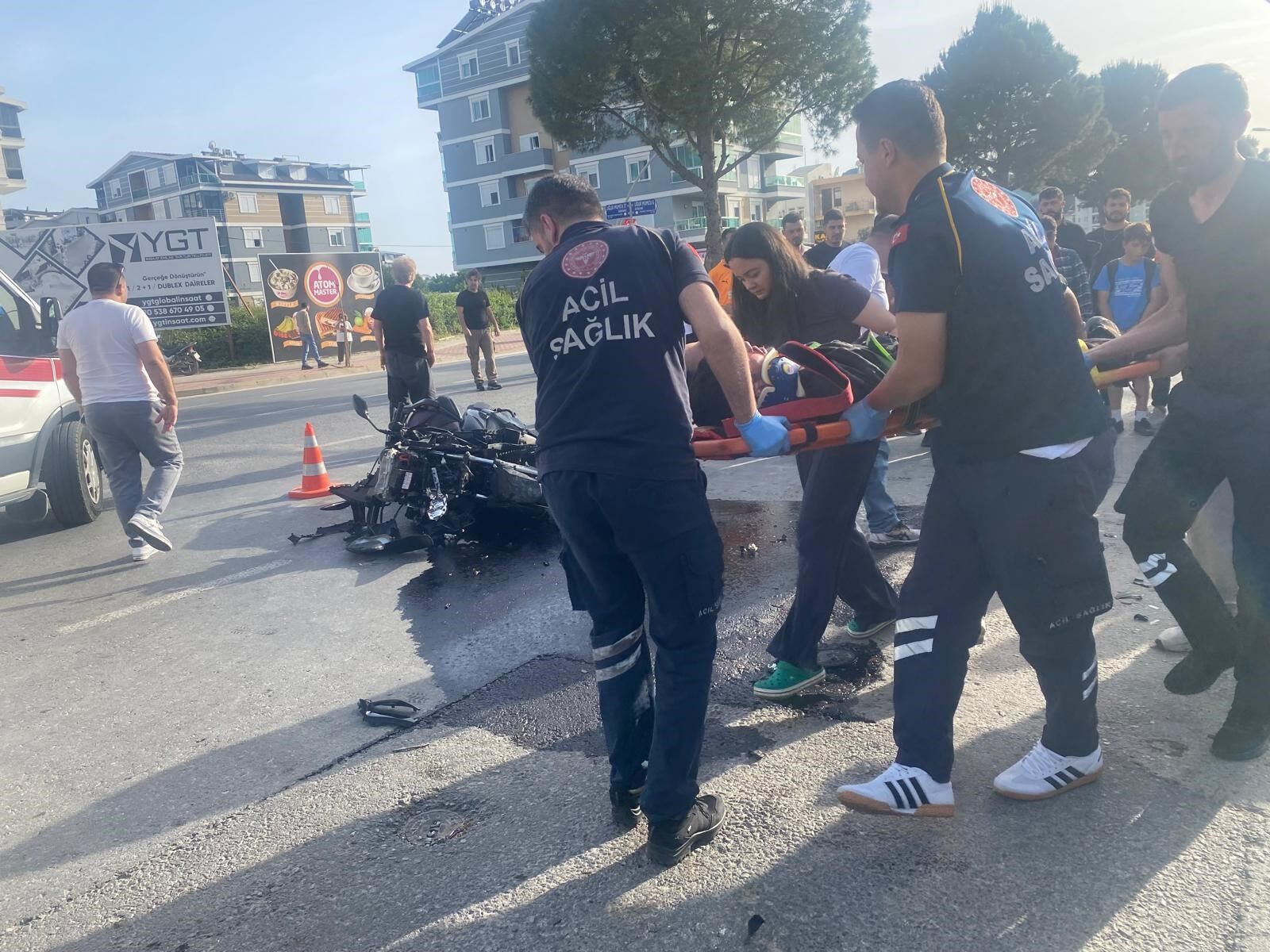 Gazipasa Kaza Motosiklet Surucusu Agir Yarali1