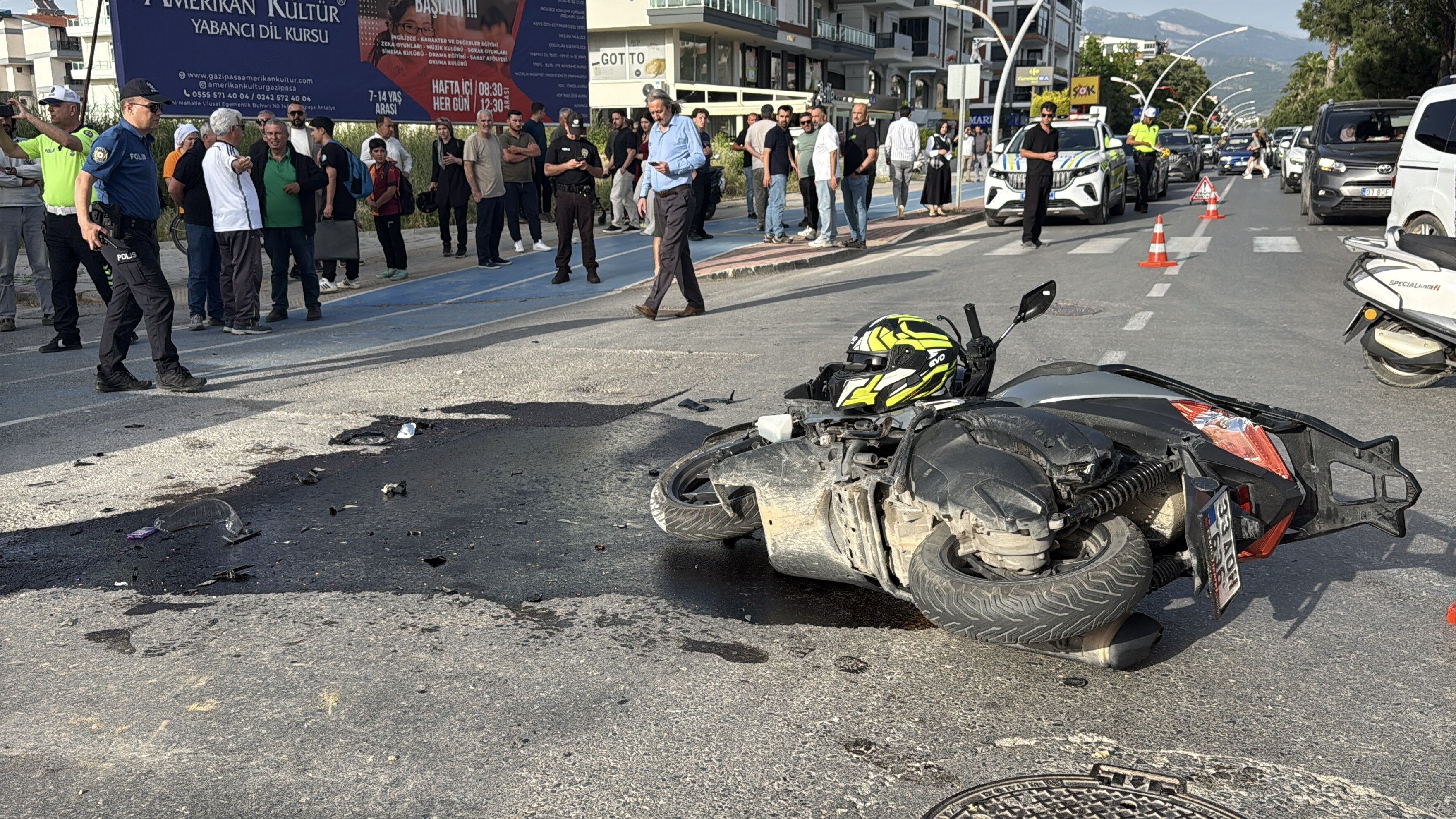 Gazipasa Kaza Motosiklet Surucusu Agir Yarali3