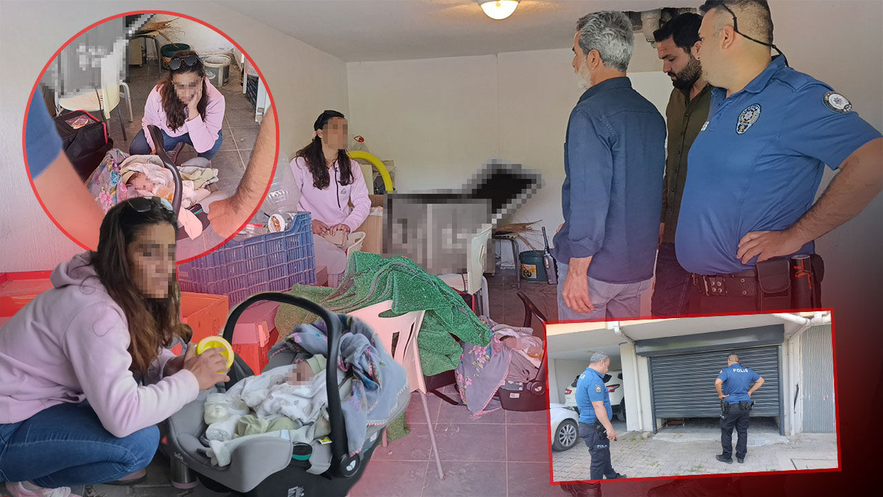 Antalya'da garajdaki “Hırsız” ihbarından anne ve bebek çıktı!