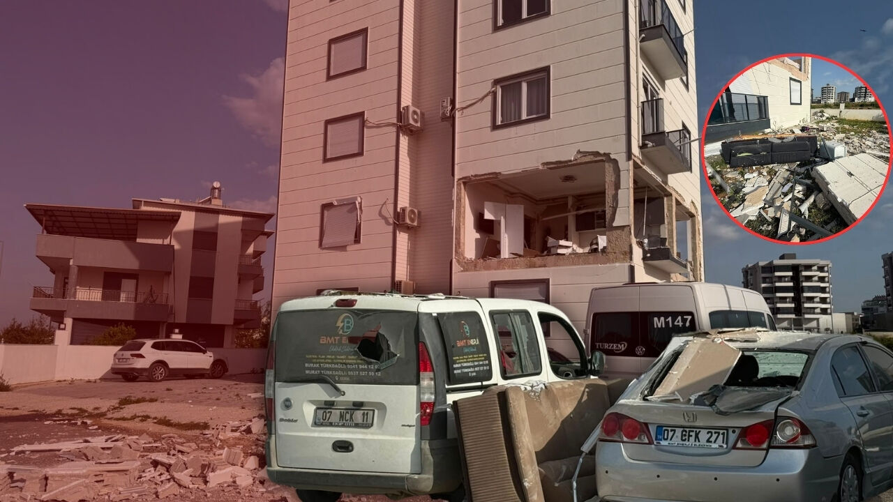 Antalya'da tüp patladı bina harabeye döndü: 1 ağır yaralı!