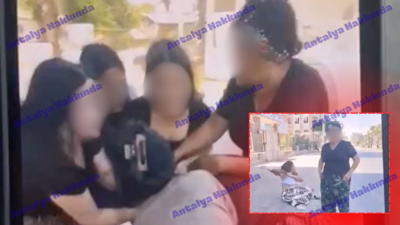 Antalya’da bir kadın 6 kişi tarafından darp edildi! İşte o anlar