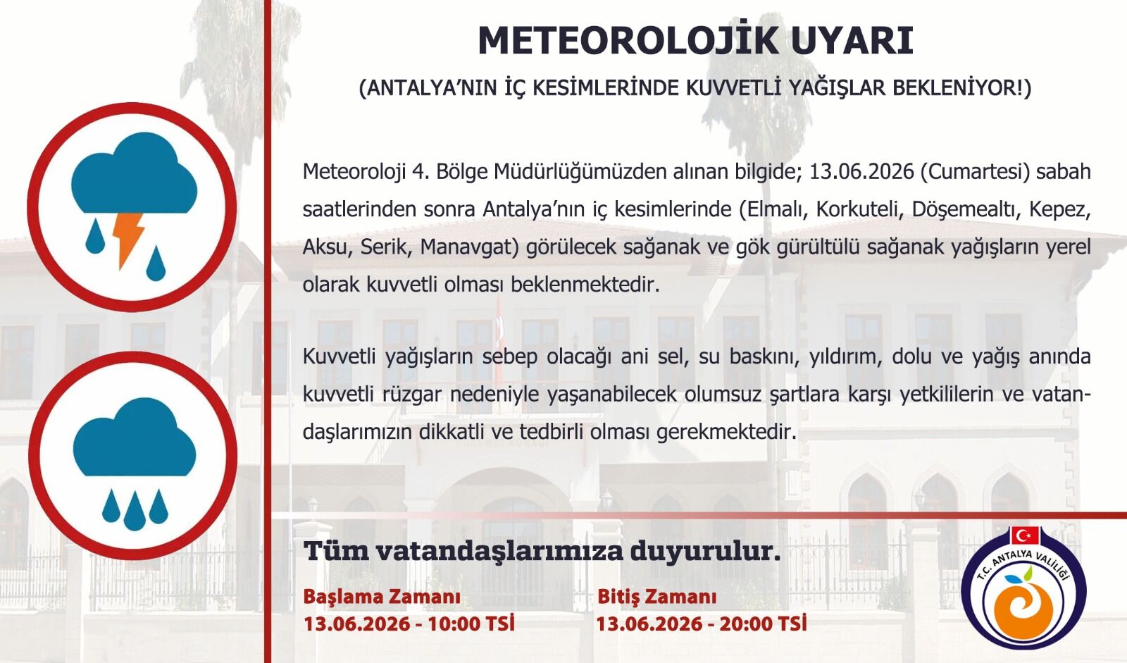 Antalya Valiligi Yagis