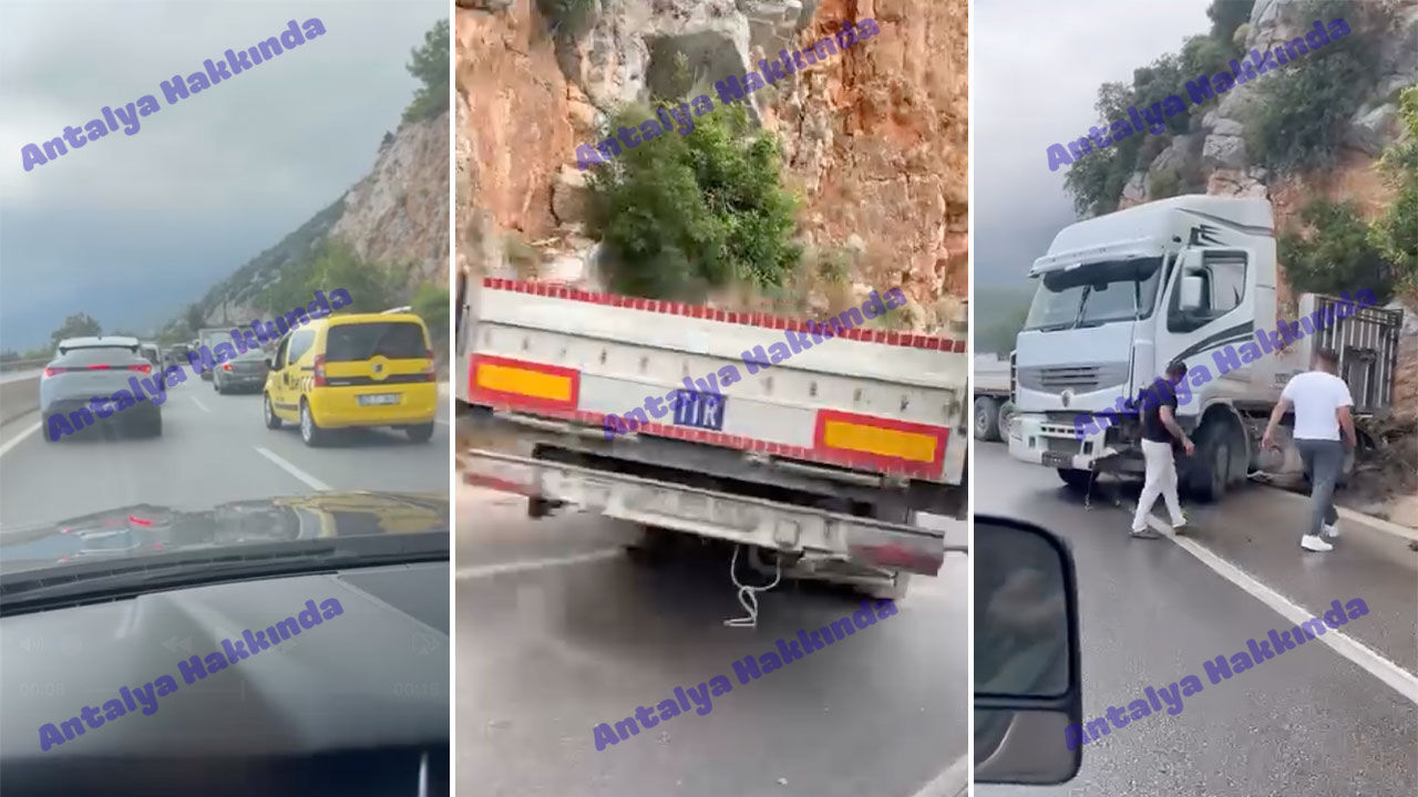 Antalya-Kemer yolunda trafik felç oldu!