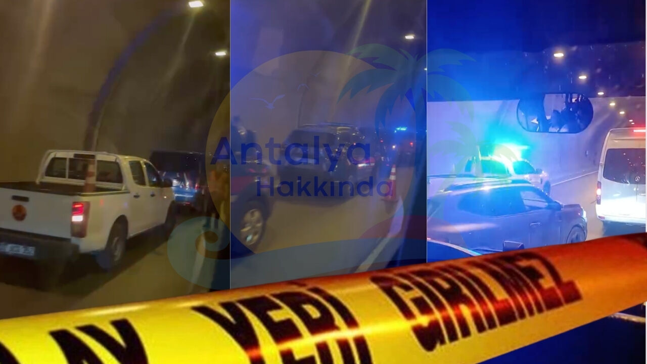 Antalya-Kemer yolundaki tünelde zincirleme kaza! Trafik felç oldu