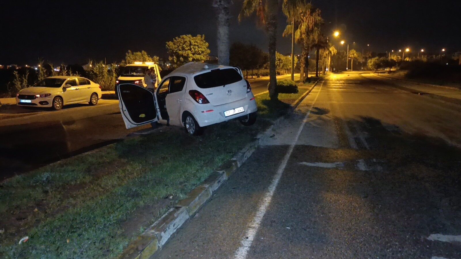 Arac Palmiyeye Carpti Yarali Antalya3