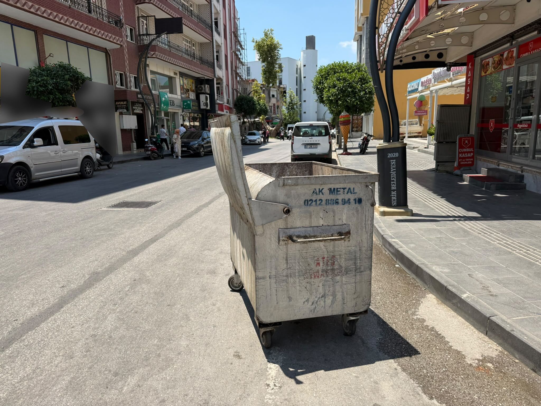 Serik Cop Kenteyneri Antalya Kaza4