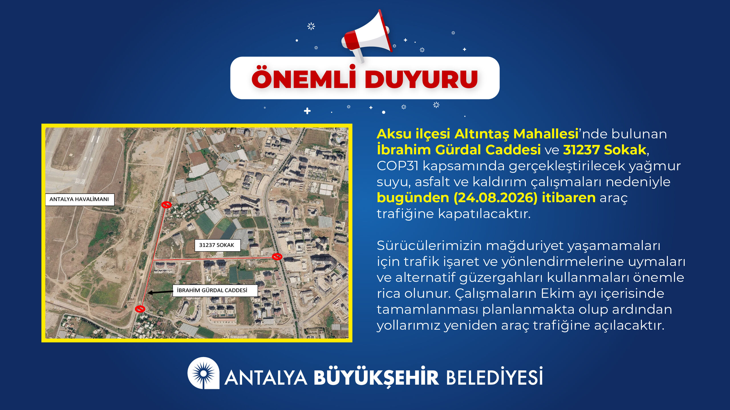 Yol Çalışma Duyuru Cop31