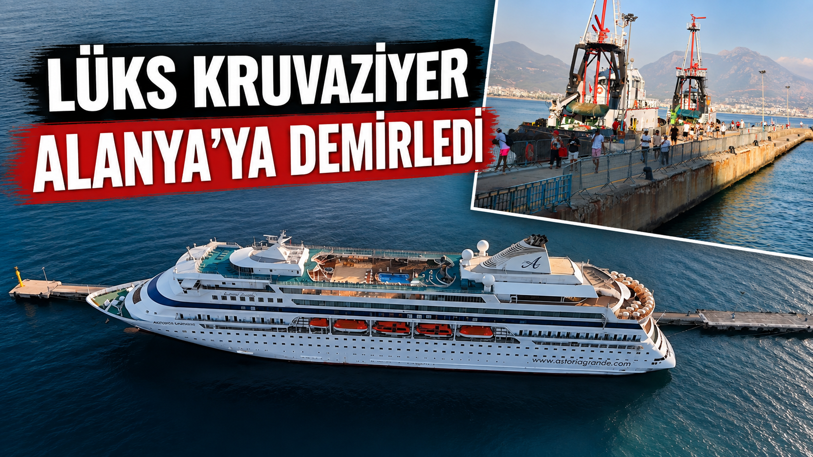 Lüks kruvaziyer Alanya’ya demirledi