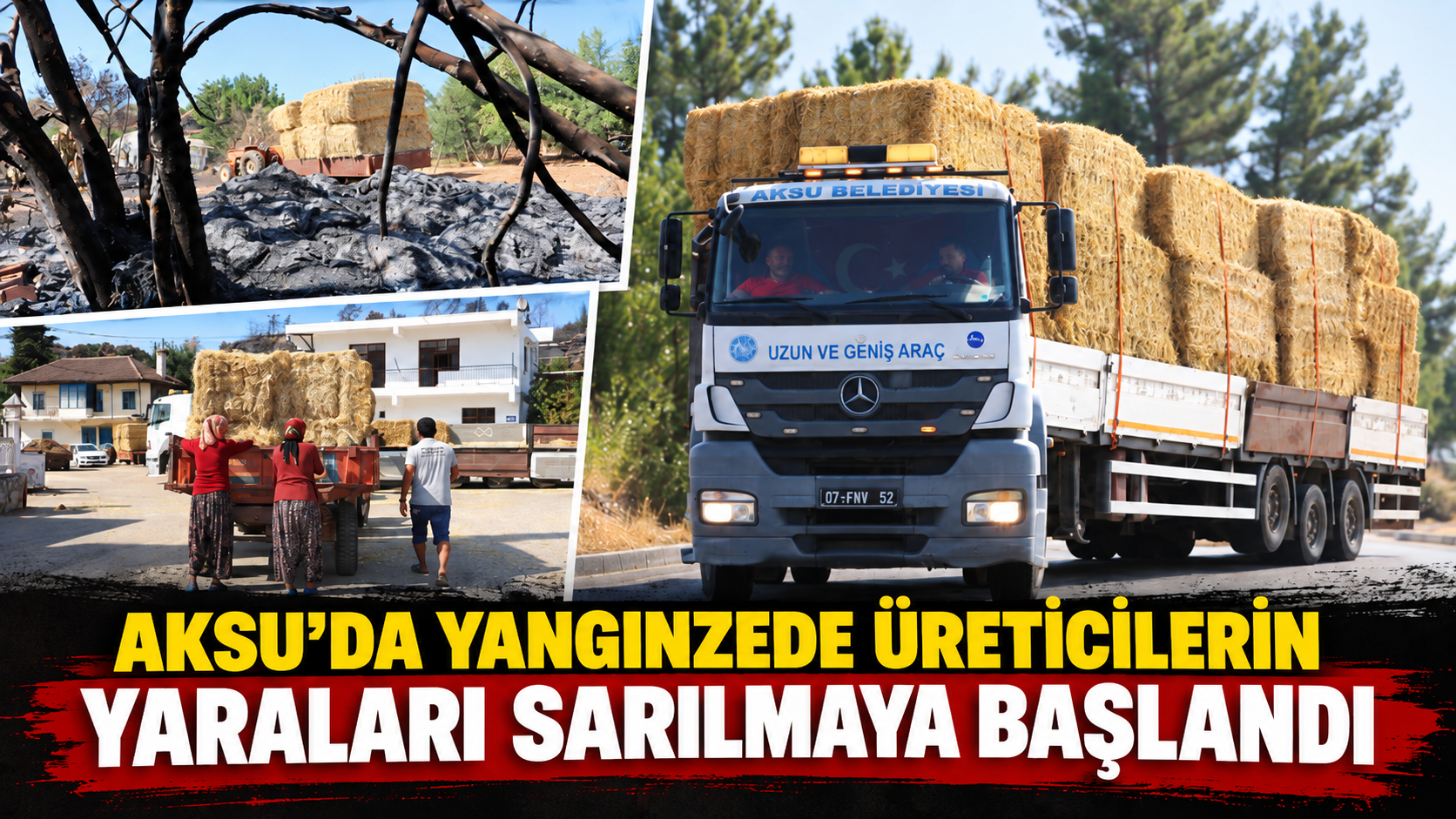 Aksu'da yangınzede üreticilerin yaraları sarılmaya başlandı